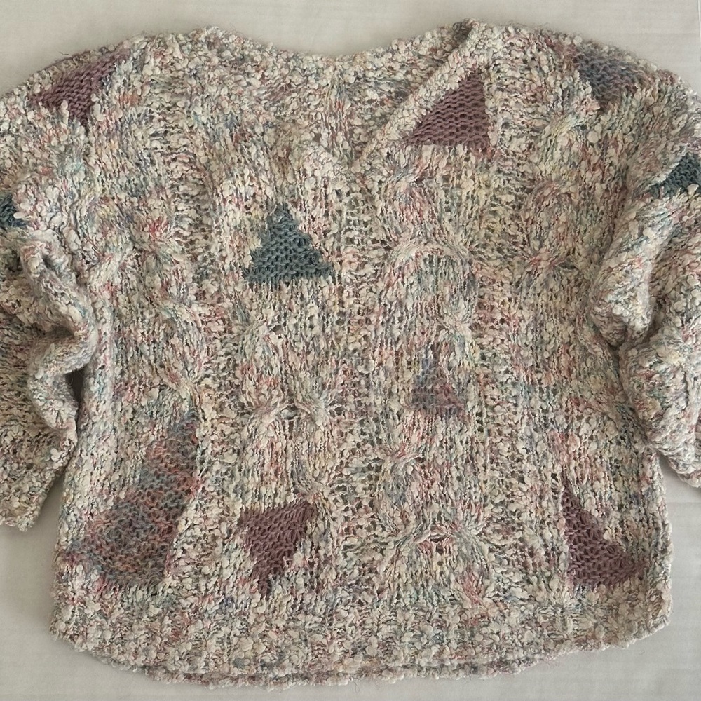 Women’s Lightweight Vintage Multicolored Pullover Sweater Size M - Picture 1 of 7